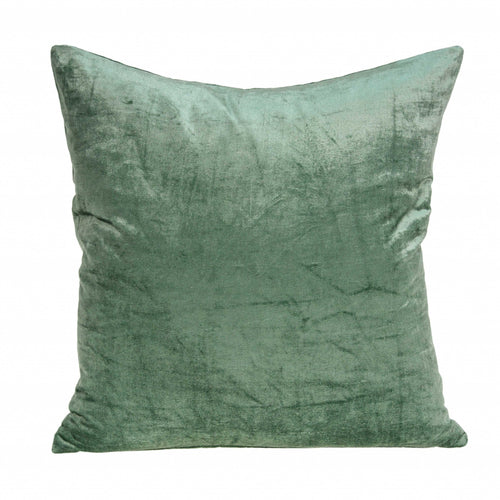 18inches x 7inches x 18inches Transitional Green Solid Pillow Cover