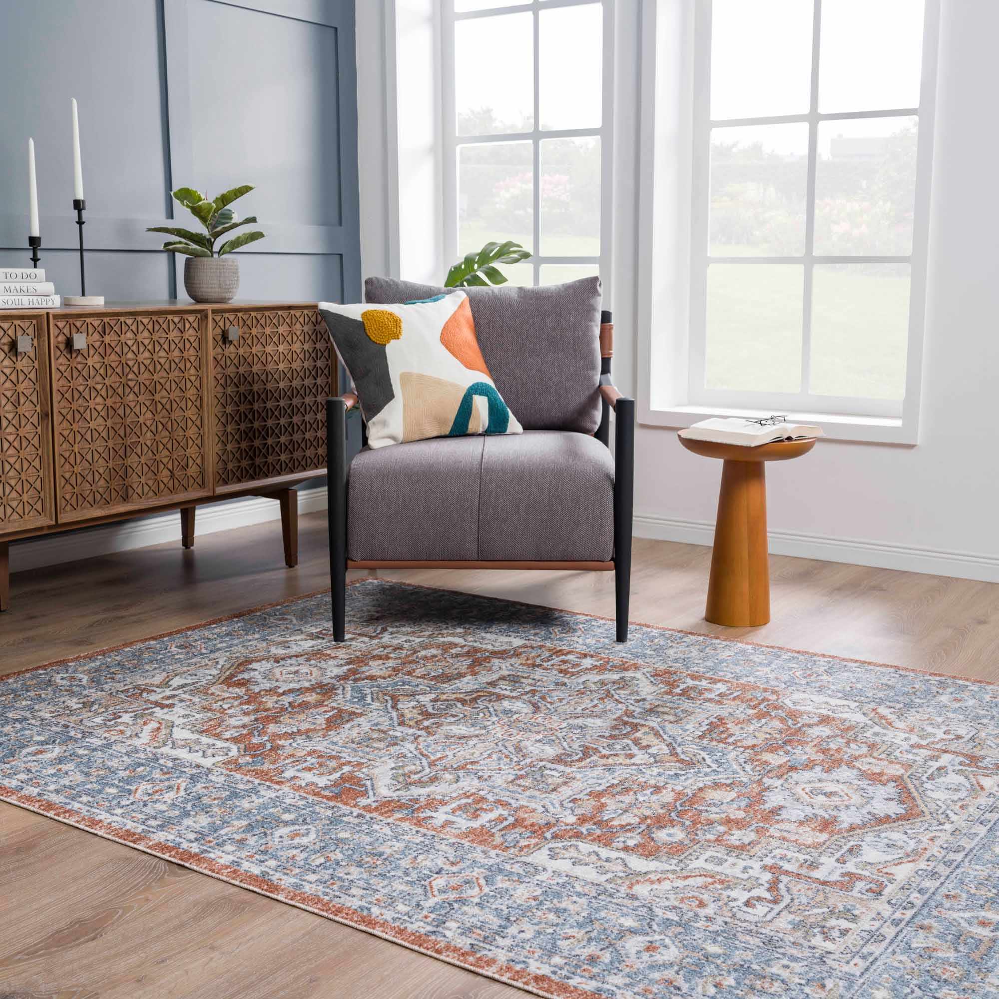 Ember Washable Area Rug