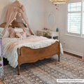 Rust Maligaya Distressed Washable Area Rug Champagne Themis