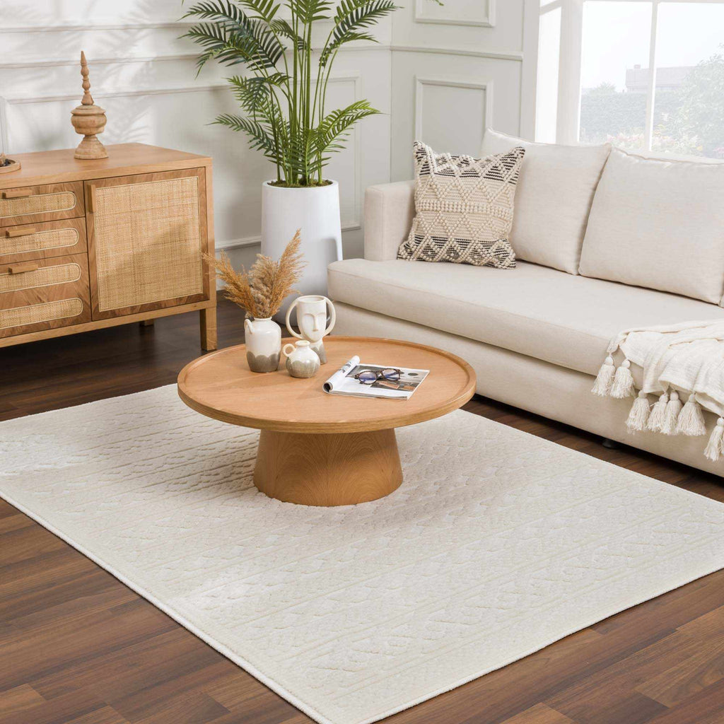 Fadey Washable Area Rug Champagne Themis
