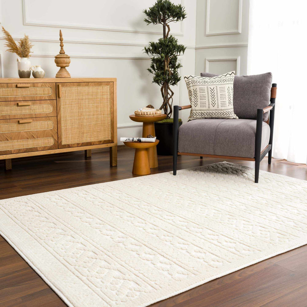Fadey Washable Area Rug Champagne Themis
